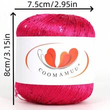 50 克闪亮亮片混纺纱线，适用于手工艺品、特种纱线绞纱 - 多色 - 查看 2