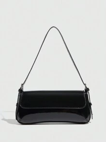 Women's Shoulder Bag, Minimalist Handbag, Burgundy Small Bag, Baguette Bag, Simple Shoulder Bag, Burgundy Underarm Bag, Top Handle Bag, Y2K Chic Bag