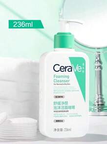 CeraVe Hydrating Facial Cleanser Foaming Gel, Gentle Face Wash With Hyaluronic Acid And Ceramides For Normal To Dry Skin, 16 Ounce