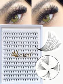 AILAISHI Lashes Pre Made Fans Eyelash Extension Long Stem 20d Premade Eyelash Premade Fans Lash Tray Nagara Lash Clusters,Eye Lash Clusters,Individual Eyelashes,Lashes,Fake Lashes - D - View 4