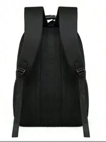 Men's Large Capacity Waterproof Computer Backpack Casual Student Backpack Laptop Divider,Steel Handle,ZY2039 - màu đen - Xem 2