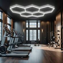 Gonengo Modern Auto Repair Work Led Honeycomb Light Indoor Led Garage Gym Lighting 6500K - White - View 9