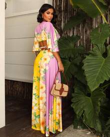 Luxury Long Dress With Low Cut Fashion Blogger - Xem 2