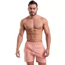 Mauricinho Men's Linen Twill Shorts. - Rusty Rose - View 2