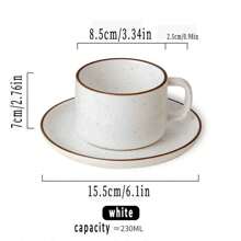 Juego de taza y platillo de café japonés, taza de cerámica creativa para el té de la tarde, tazas de agua para parejas, de vuelta a la escuela