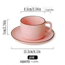 Juego de taza y platillo de café japonés, taza de cerámica creativa para el té de la tarde, tazas de agua para parejas, de vuelta a la escuela