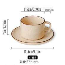 Juego de taza y platillo de café japonés, taza de cerámica creativa para el té de la tarde, tazas de agua para parejas, de vuelta a la escuela