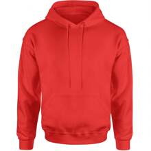 Basics - Pure & Simple Blank Apparel Adult Hoodie Sweatshirt - Red - View 1