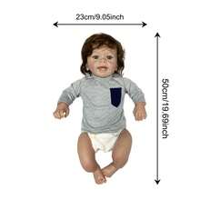 1 Búp bê vải Yannick Baby Reborn 22 inch giống như búp bê sơ sinh với trang phục và phụ kiện làm quà tặng sinh nhật và Giáng sinh cho trẻ em - Nhiều màu - Xem 6