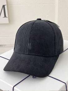 1 chiếc mũ bóng chày. Thêu. Vải nhung kẻ. Thường ngày. Mũ bóng chày - A - Xem 5