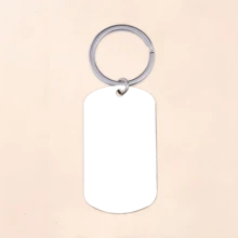 定制爸爸钥匙圈、爸爸照片钥匙扣、爸爸拳头与孩子名字钥匙扣、父亲节礼物、爸爸个性化家庭礼物 - 銀色-單面定制 - 查看 7