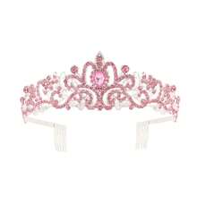 1 chiếc vương miện Tiara dành cho phụ nữ, vương miện cho công chúa, vương miện cho tiệc sinh nhật, tiệc Halloween, cô dâu, nữ hoàng, tiệc độc thân bằng pha lê, tiệc sinh nhật, tiệc Giáng sinh, tiệc năm mới, vương miện, phụ kiện lược chải tóc, Giáng sinh - Nhiều màu - Xem 5