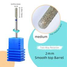 hytoos 1个3/32英寸金刚石钻头美甲钻，专业美甲钻头，适用于丙烯酸凝胶美甲、去除角质层和足部护理 - 彩色 - 查看 8