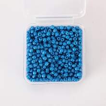 1 盒玻璃纯色种子珠 3 毫米约 800 颗多色烤漆串珠材料 DIY 手链项链耳环配件