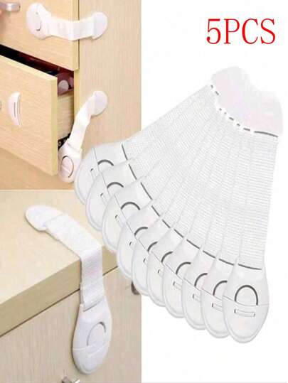 1/5/10 Piezas Cerradura de Gabinete, Cerradura a Prueba de Bebés para Cajones, Prevención de Pellizcos en los Dedos, Diseño de Hebilla