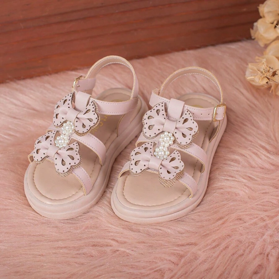 Girl's Sandal Model 080-017 Children's With Rhinestones Comfortable Feminine - Màu hồng gỉ - Xem 1