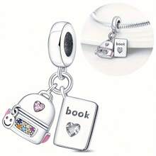 镀银雪花圣诞衣服帽子银锆石系列串珠适合 DIY 女性手链项链吊坠庆祝节日 - 銀色 - 查看 5