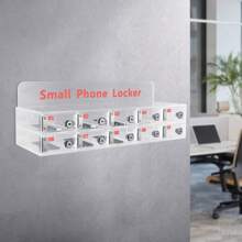 10 Slots Acrylic Cell Phone Locker Cell Phones Storage Cabinet For Office School - Clear - View 7