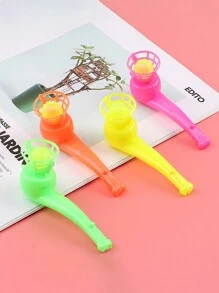 1/5/10/20 piezas Pitos de plástico de colores aleatorios, sopladores de bolas de humo flotantes con forma de pipa, juegos de fiesta, pequeños regalos decorativos para agitar y divertirse, regalos de Navidad, recuerdos de fiesta, relleno de bolsas de regalo, premios para el aula