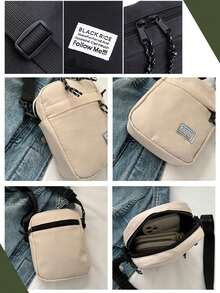 Bolso Bandolera para Hombre Multifuncional, Hombre Bandoleras Chico Con Cremallera para Viajes, Negocios, Aire Libre, Deportes, colegio O Universidad, Bolso para Hombre, Bandolera Pequeño para Hombre, Bolsa Cruzada para Hombre, Bolso de Hombro para Hombre,  crossbody - Negro - Ver 7