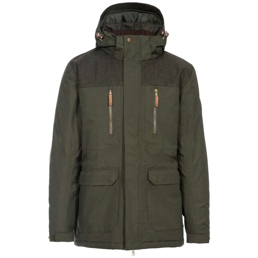 Trespass Mens Rockwell Waterproof Jacket (Olive) - Olive Green - View 1