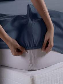 Sheet Sets with Pillowcases - Màu xanh hải quân - Xem 3