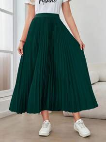 Women's Minimalist Elegant Versatile Pleated A-Line Skirt