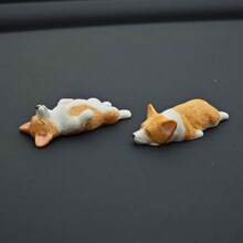 Miniature Corgi Resin Car Decoration, 1pc, Birthday Gift Micro Landscape Ornament, Unique Artwork, Tesla Screen Cute Decoration, Super Cute Birthday Gifts Graduation - Multicolor - View 15