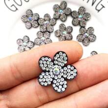 20pcs Rhinestone Applique Flower Patch Patches Suitable For Bags Hats Clothes DIY Accessories Decoration Hand Sewn