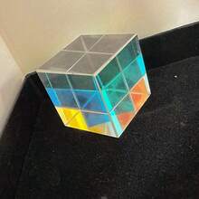 Glass Optical Prism Refraction Kaleidoscope Sunlight Catcher Cuboid Multi-Facet Pendant Necklace Decor For Window Sill Desk - AB - View 10