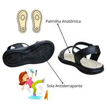 Original LED Children's Sandal With Anatomical Insole And Non-Slip Sole - 黑色 - 查看 2