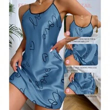 Backless Halter Dress - Blue - View 3