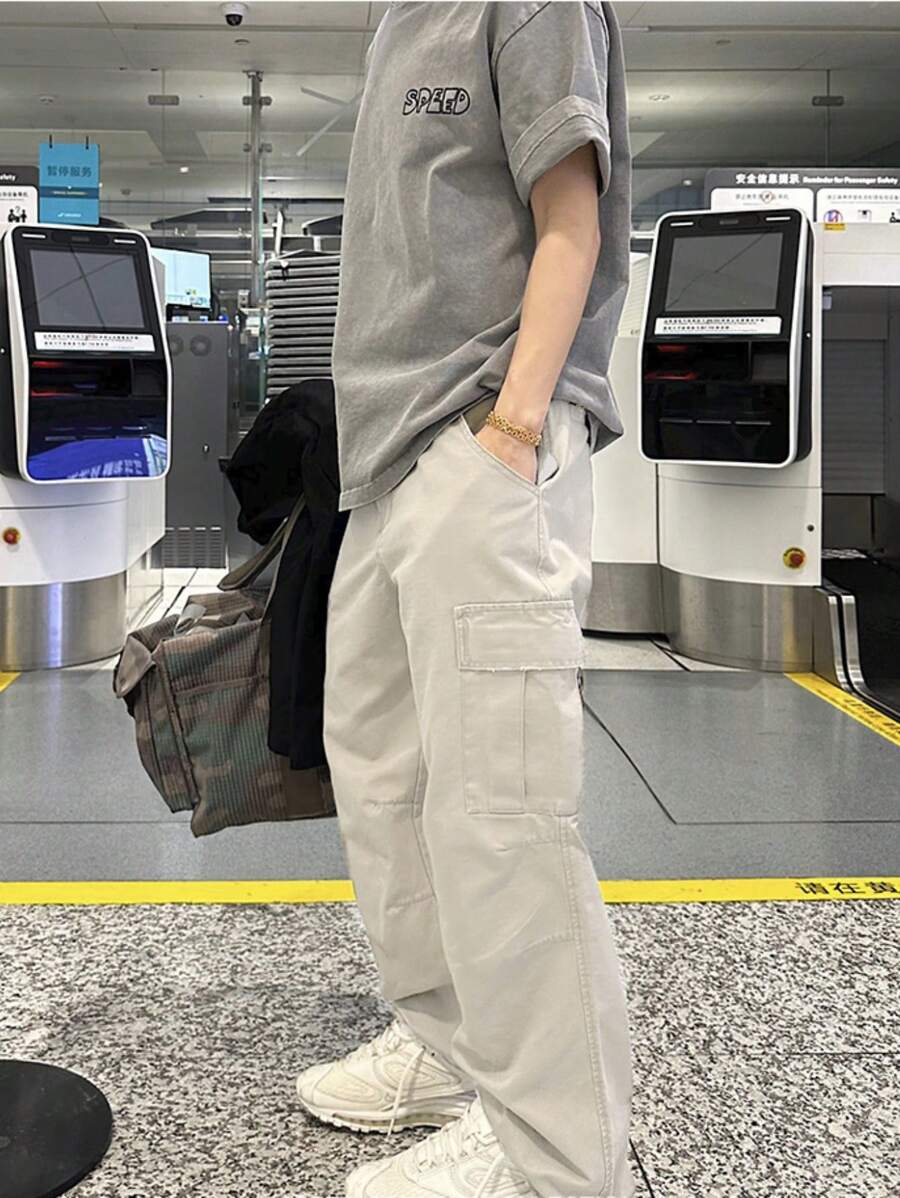 Sue Moda Men's Jogger Pants In Colored Twill With Elastane - 米色 - 查看 1