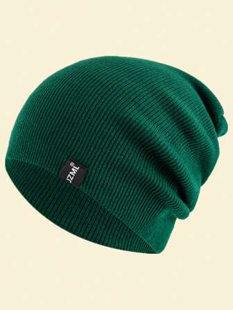 JZML 1pc Unisex Letter Label Decor Beanie Halloween