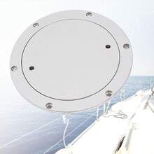 ZhdnBhnos LINSIE 316 Grade Stainless Steel Inspection Deck Plate, 6inch Round Boat Access Hatch Cover/Deck Plate/Inspection Hatch, For Marine Boat Yacht Truck RV 6Inch Boat Marine Deck Plate Inspection Access Hatch Cover 316 Stainless Steel The Best Gift/Present For Family&Friends Happy Christmas - Silver - View 2