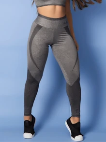 2 Piece Kit Women's Fitness Gym Pants Sublimated Printed Tarelles - Màu Hồng baby - Xem 3