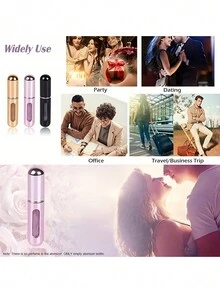 3 件/套 5 毫升可再填充香水迷你雾化器喷雾瓶，便携式铝制香水容器 - 彩色 - 查看 6