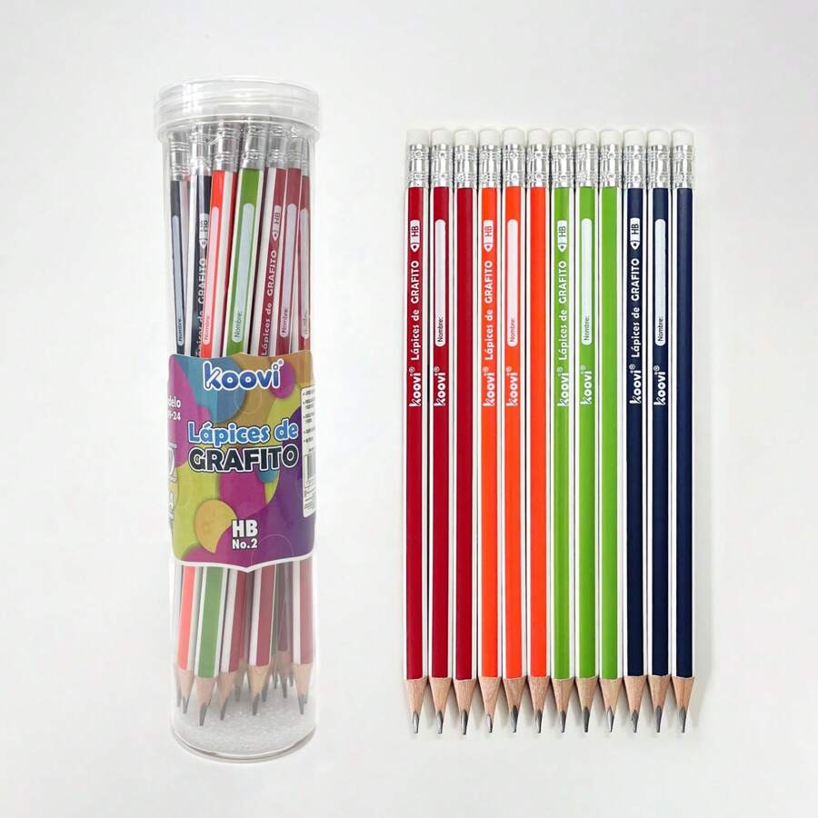 koovi group KOOVI GRAPHITE PENCILS JAR OF 24 PIECES - Precision And Versatility - 2509-24 - 查看 1