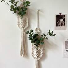 1 szt. Boho styl ręcznie tkany kwiatowy wiszący gobelin, dekoracyjny ścienny dodatek do zawieszenia - wyklucza kwiaty i rośliny, wystrój pokoju, wystrój domu, artykuły do pokoju, sztuka ścienna, flagi do pokoju