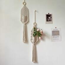 1 szt. Boho styl ręcznie tkany kwiatowy wiszący gobelin, dekoracyjny ścienny dodatek do zawieszenia - wyklucza kwiaty i rośliny, wystrój pokoju, wystrój domu, artykuły do pokoju, sztuka ścienna, flagi do pokoju