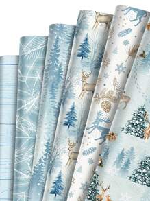 12件/套 圣诞节 新款 蓝色森林 圣诞礼物装饰 纸质派对礼盒装饰 外装饰 圣诞礼物 圣诞快乐 平安夜 圣诞派对 - 彩色 - 查看 4