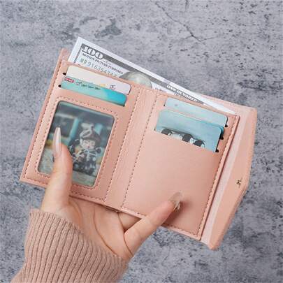 New Style Women Wallet Fashion Simple Tri-Fold Short Multi-Card Slots Coin Pouch Card Case Gifts Essentials Items For Women Wallet Purse Wallet Small Wallet