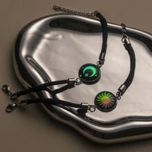 1 pieza/2 piezas/Set Pulsera personalizada luminosa de luna y sol para parejas, adecuada como regalo de hombre a novia [Tenga en cuenta que hay un diseño separado para la luna, las estrellas o el sol] - Multicolor - Ver 6