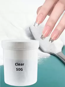 50克/包 白色丙烯酸粉和丙烯酸雕刻浸粉，家用沙龙DIY美甲用品 丙烯酸按压式美甲片