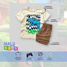 Children's Boy Set - Set Of 2 Children's Clothing 1 T-Shirt And 1 Bermuda Shorts For Men 1 To 8 - 鏽棕色 - 查看 3