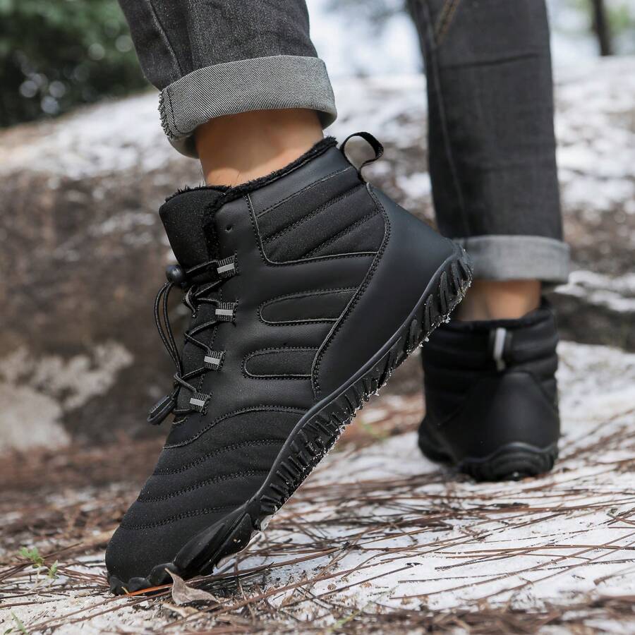 Giày bốt đi tuyết ngoài trời cao đến giữa bắp chân dành cho nữ, Giày đi tuyết thời trang cho mùa đông, Giày bốt ngắn cổ ngắn dành cho nữ, Giày đi săn chống trượt, Giày đi bộ đường dài, Giày bốt mùa đông chống lạnh và ấm