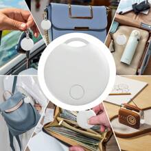 RSH Etiqueta inteligente compatible con la aplicación de localización de iOS Find My, mini rastreador, localizador inteligente GPS, clave, mascota, coche, rastreador para objetos perdidos, certificado MFI, inalámbrico, Airtag inteligente compatible con el sistema de dispositivos Apple - Blanco - Ver 10