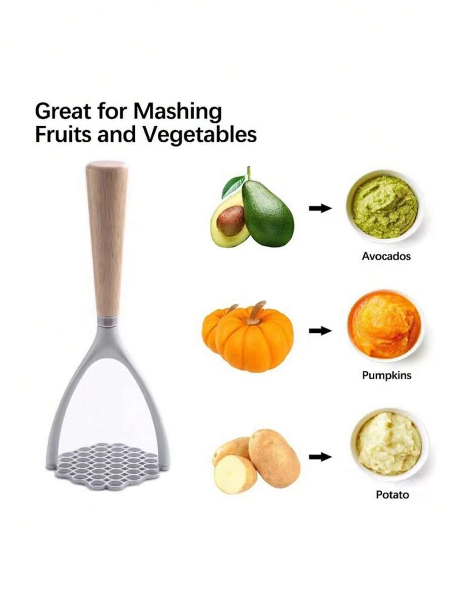 1pc, Premium Aluminum Alloy Potato Masher Effortless Fruit And
