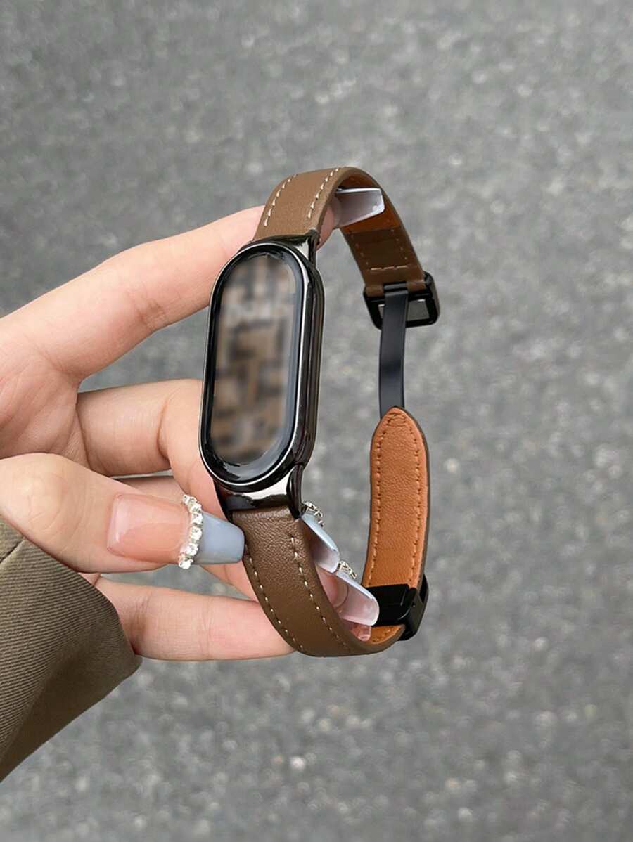 1条真皮磁吸表带，兼容小米手环10/10NFC/9/9NFC/8/8NFC - 駝色 - 查看 1