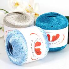 50 克闪亮亮片混纺纱线，适用于手工艺品、特种纱线绞纱 - 多色 - 查看 3